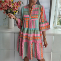 Boho Midi-jurk met losse pasvorm