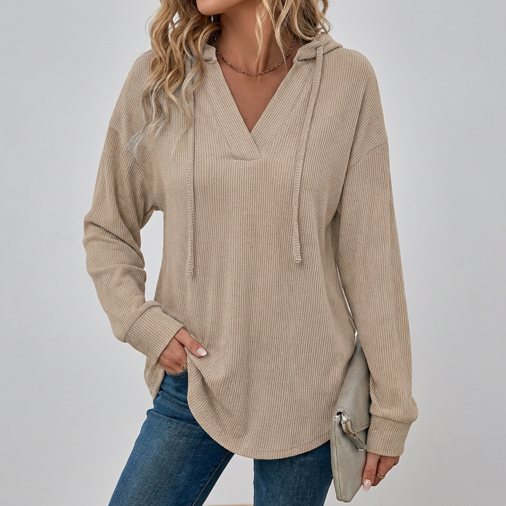 V-Hals Overized Hoodie