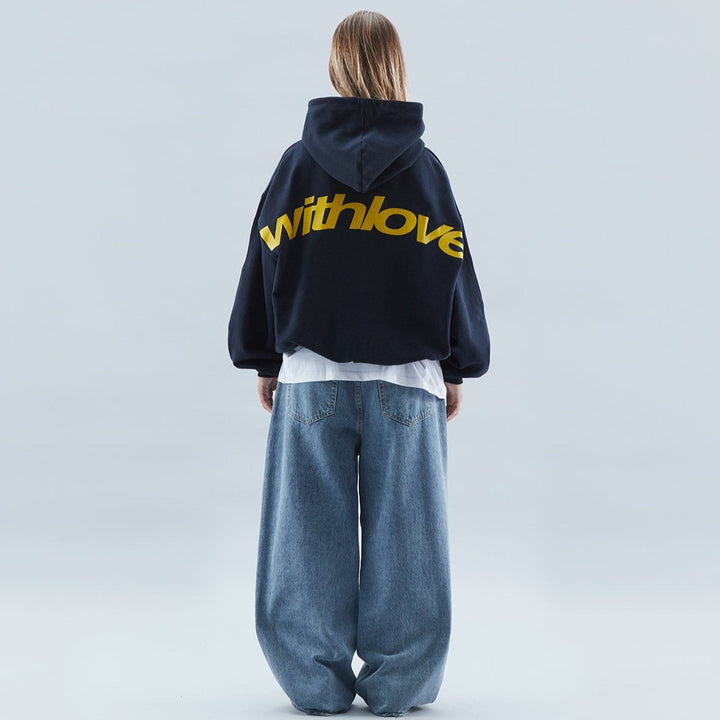 Hoodie met Gotische Print voor Streetwear Liefhebbers