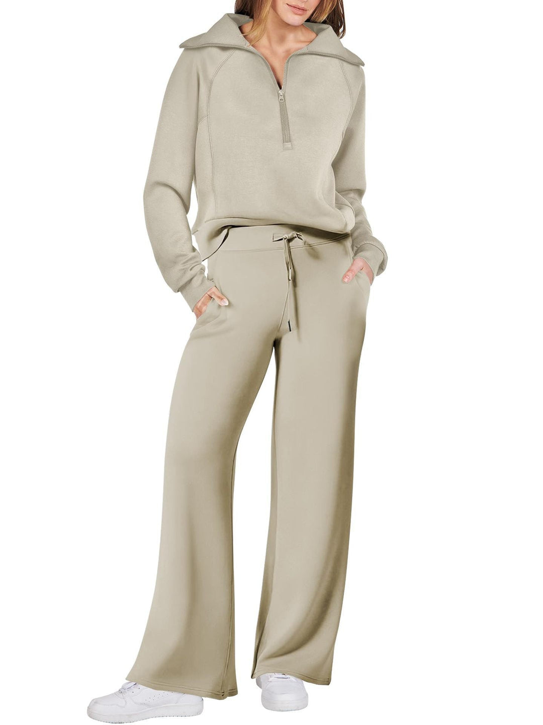 Oversized Lounge Set met Wide Leg Broek voor Vrouwen