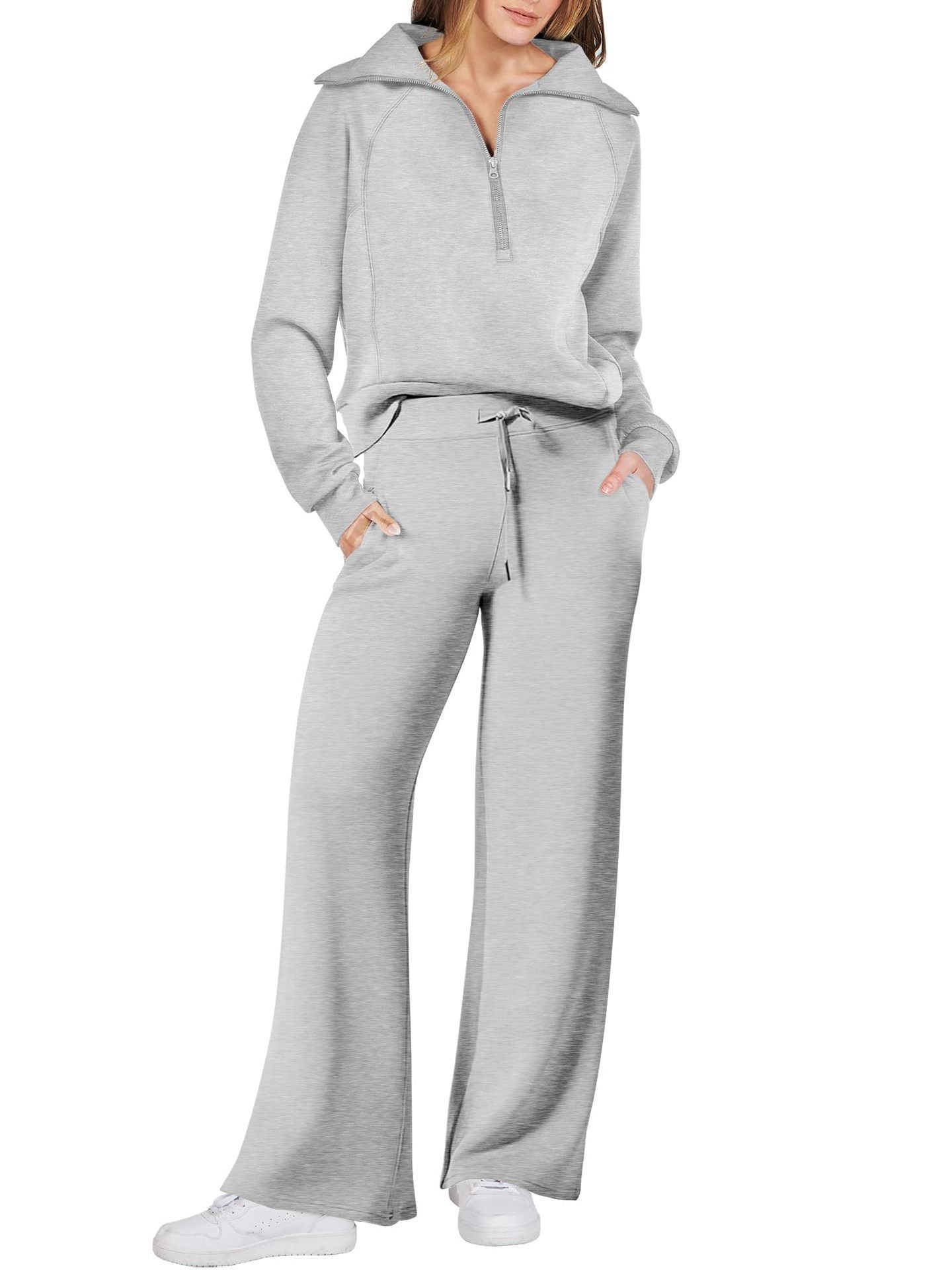 Oversized Lounge Set met Wide Leg Broek voor Vrouwen