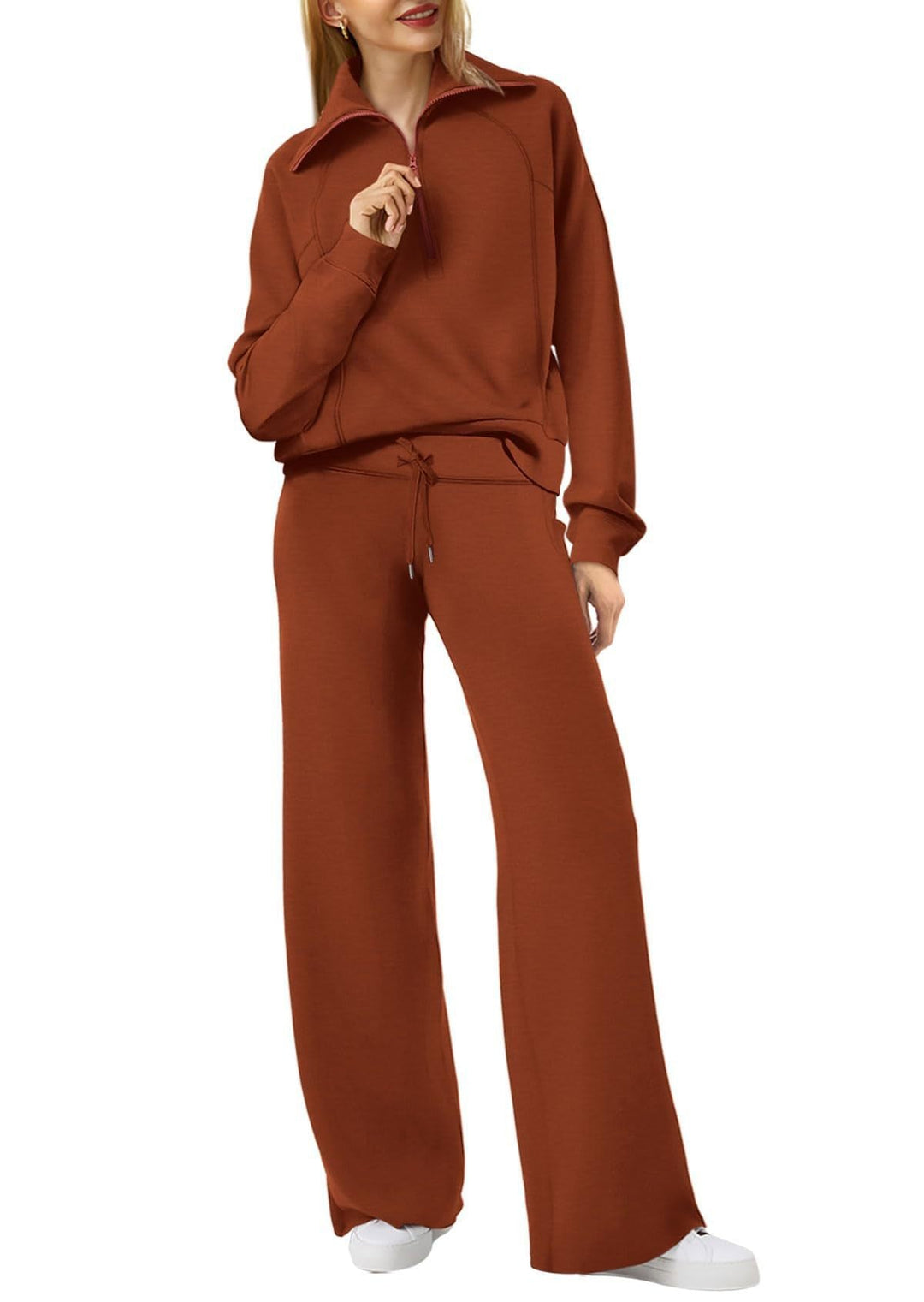 Oversized Lounge Set met Wide Leg Broek voor Vrouwen