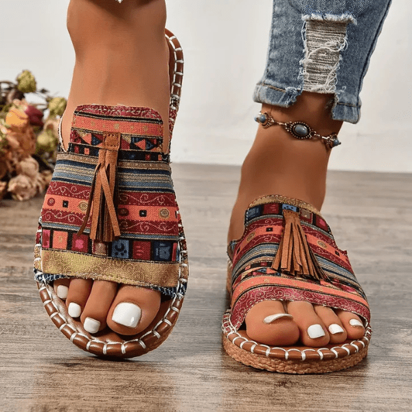 Mireille™ | Sandalen met Boheemse Print