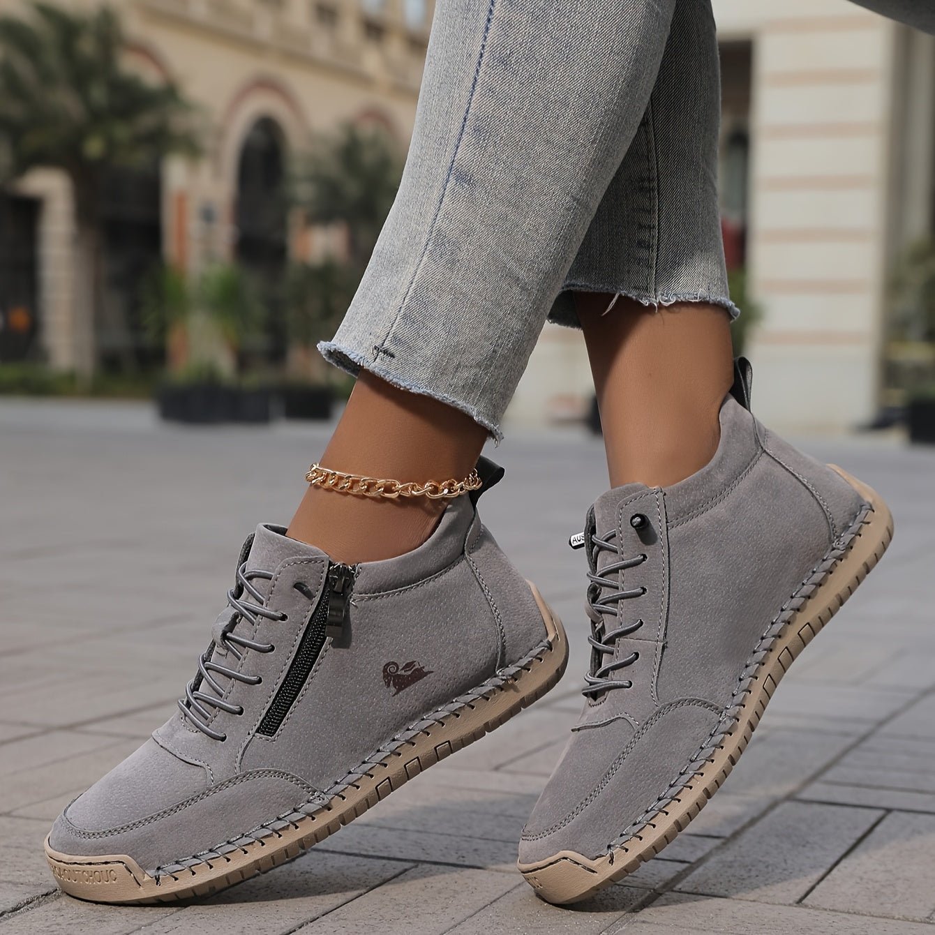 Olivia | Orthopedische Dames Sneakers met Ritssluiting