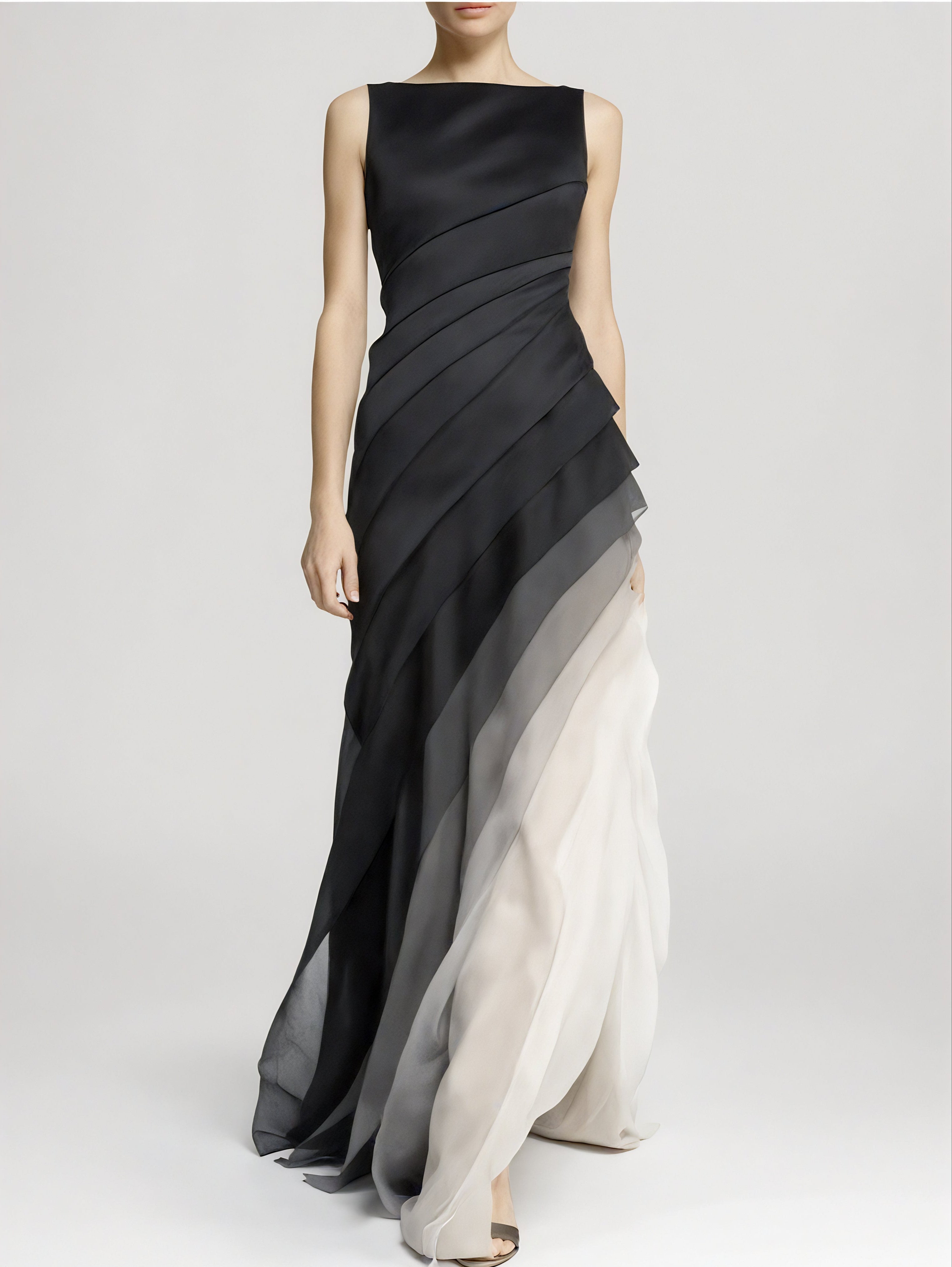 Liva – Gelaagd Ombre Jurk Dames