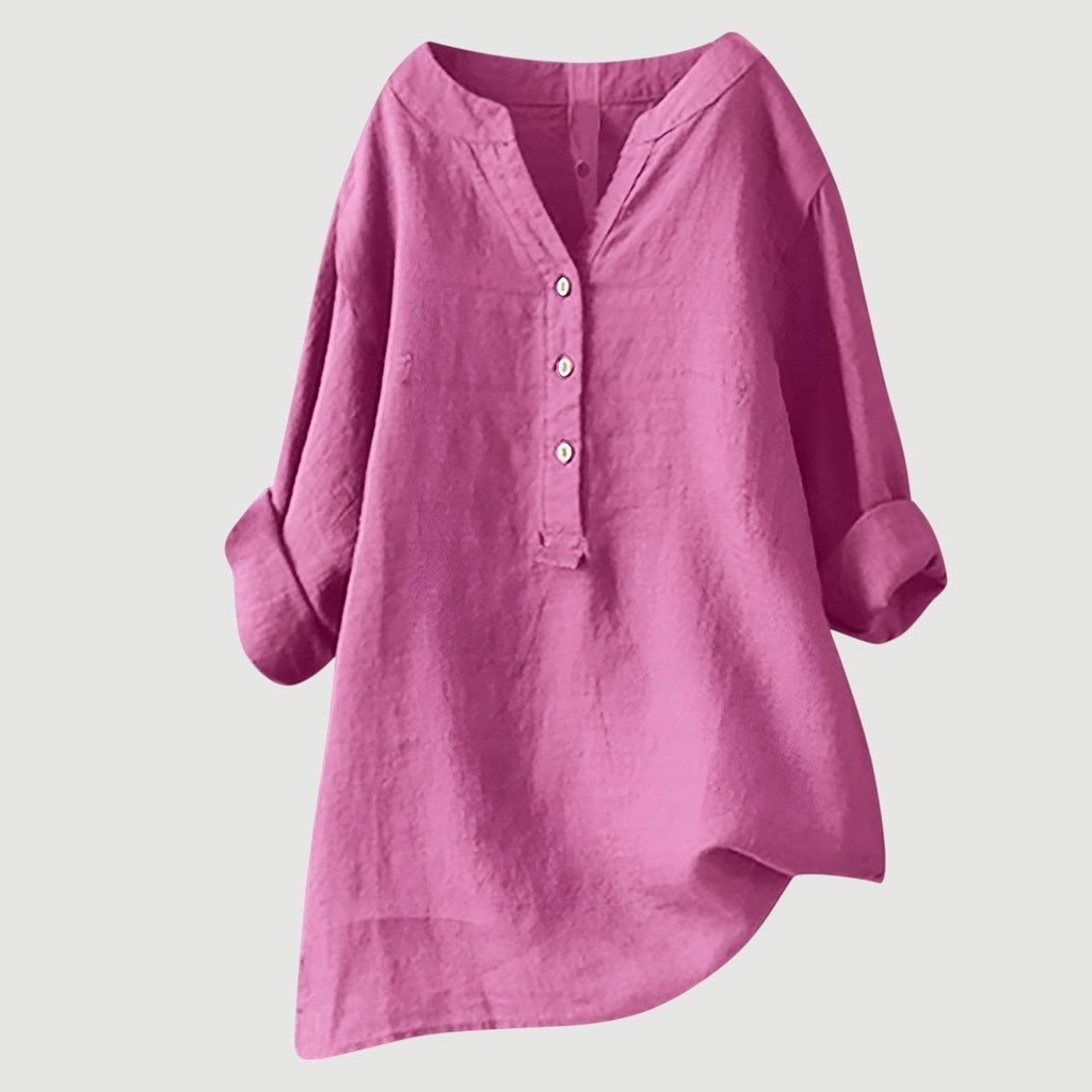 Sander & Sophie® | Luchtige en comfortabele blouse met knoopsluiting