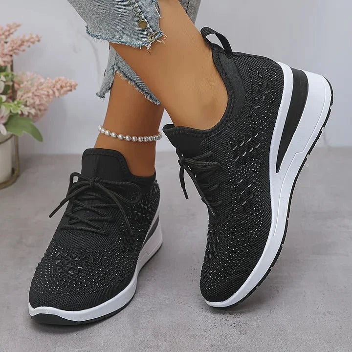Violetta | Orthopedische sneakers met glinsterende steentjes
