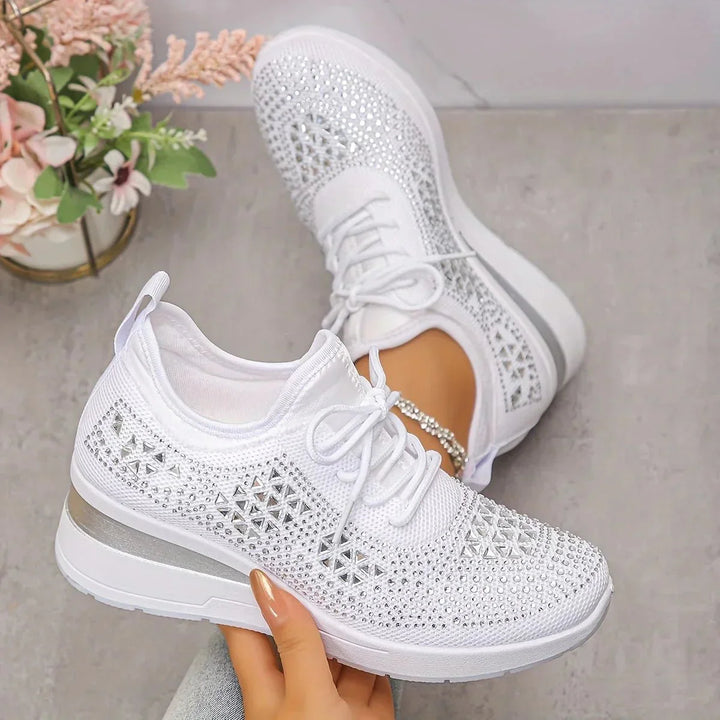 Violetta | Orthopedische sneakers met glinsterende steentjes