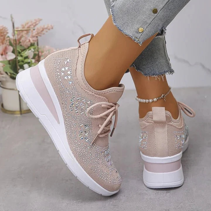 Violetta | Orthopedische sneakers met glinsterende steentjes
