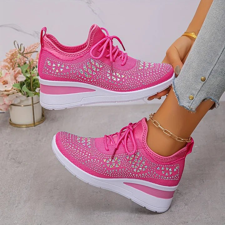 Violetta | Orthopedische sneakers met glinsterende steentjes