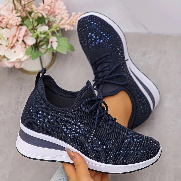 Violetta | Orthopedische sneakers met glinsterende steentjes