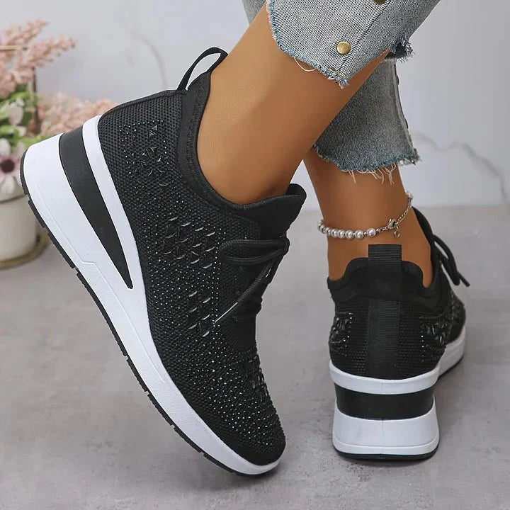 Violetta | Orthopedische sneakers met glinsterende steentjes