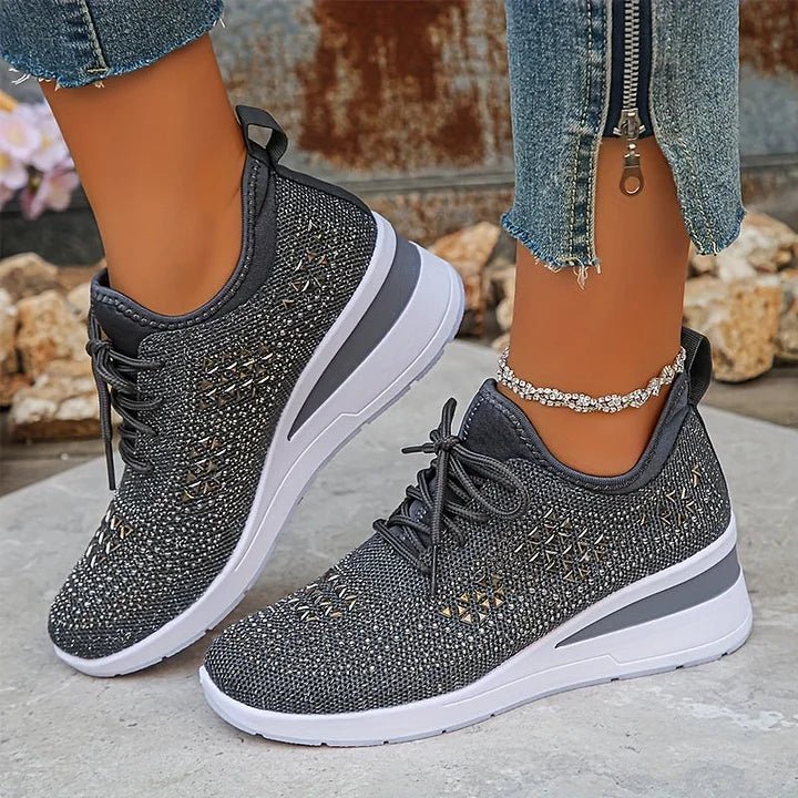 Violetta | Orthopedische sneakers met glinsterende steentjes