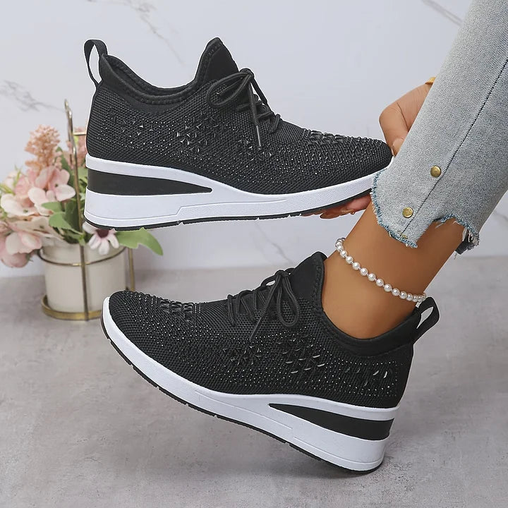 Violetta | Orthopedische sneakers met glinsterende steentjes