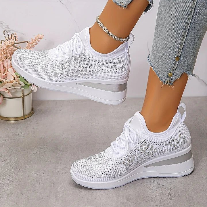 Violetta | Orthopedische sneakers met glinsterende steentjes
