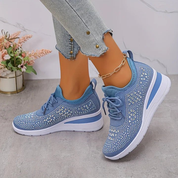 Violetta | Orthopedische sneakers met glinsterende steentjes